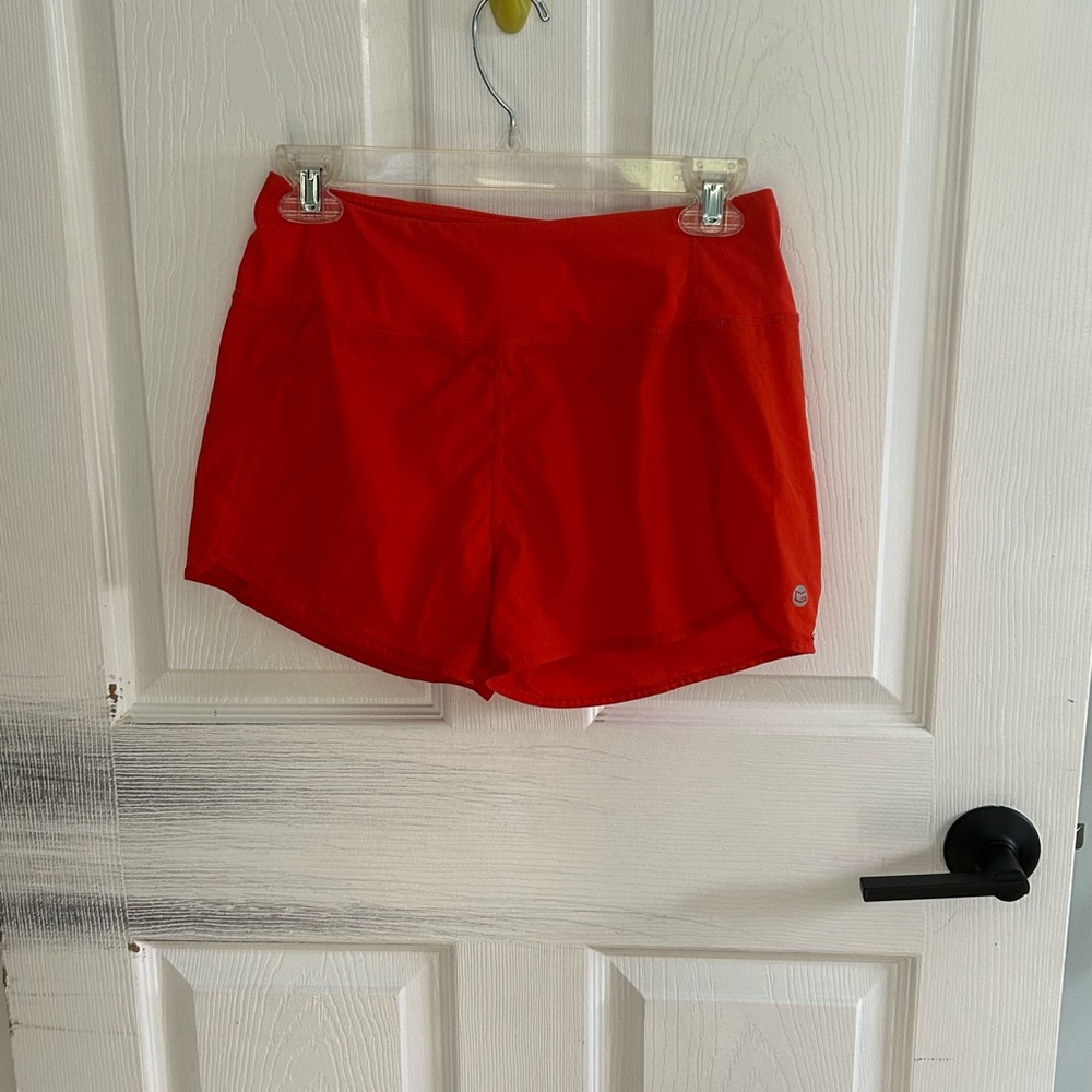 Vibrant Red Women's Athletic Shorts